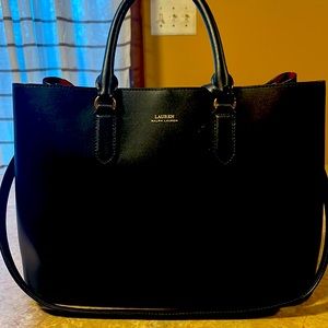 Lauren black leather handbag